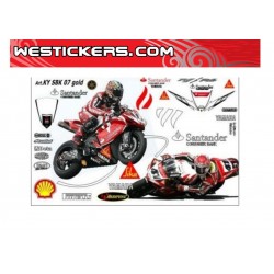 Stickers Kit Race Replica Yamaha SBK Haga/Corser 2007 GOLD