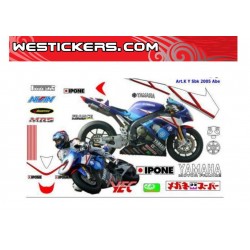 Decals Stickers Kit Yamaha SBK Abe ver. 2005 MotorFrance