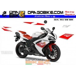 Adhesivas Motos R1 2008 Blanco /Rojo