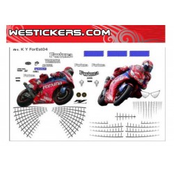 Motorbike Stickers Kit Yamaha Fortuna Spiderman motoGP 2004