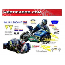 Набор Наклеек HondaTelefonica motoGP 2004