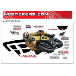 Race Replica Stickers Kit Honda Ten Kate SBK 2004