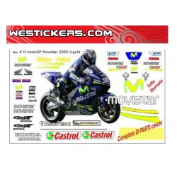 Набор Наклеек Honda Motogp Movistar 2005 v.Gold