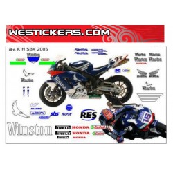 Race Replica Graphics Decals Honda SBK TenKate 2005