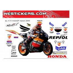 Набор Наклеек Honda MotoGP Repsol 2005