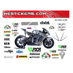 Stickers kit Honda MotoGP Dovizioso 2008