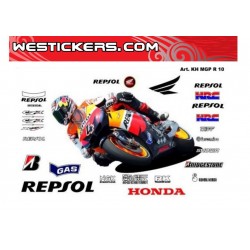 Kit Adesivo Moto Honda MotoGP Repsol 2010