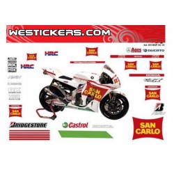 Adhesivos Moto Honda MotoGP San Carlo 2010