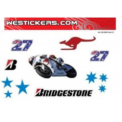 Motorbike Stickers Kit Honda MotoGP Test 2011