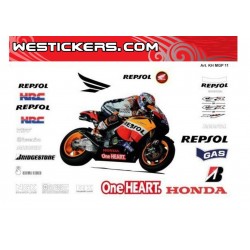 Adhesivos Moto Honda  MotoGP  REPSOL 2011