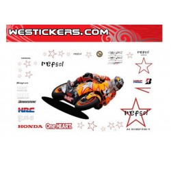 Motorbike Stickers Kit Honda MotoGp 2011 R100