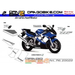 Kit Adhesivo Yamaha R6 2002 azul