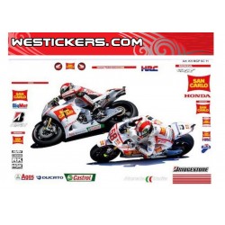 Adhesivos Moto Honda MotoGP San Carlo 2011