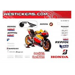 Kit Adesivo Moto Honda MotoGP REPSOL 2012