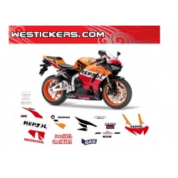 Adhesivos Moto Honda Originale CBR 600 2013 HRC Repsol