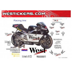 Graphics Decal Honda 500GP West team 2002