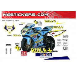 Kit Adesivi Moto Race Replica Suzuki Rizla+ 2004 inlese