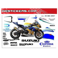 Motorcycles Graphics Decals Suzuki Corona Extra SuperBike 2007