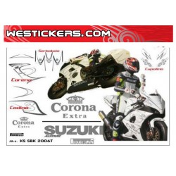 Stickers Kit Race replica Test Suzuki Corona Max Biaggi 2006