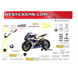 Motorbike Stickers Kit BMW Superstock 2012 Motorrad Italia GoldBet Gold